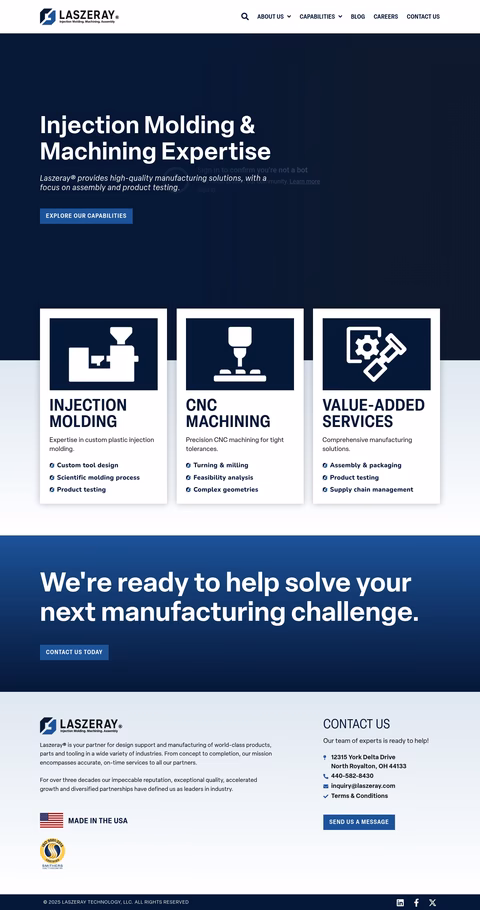 Laszeray-Technology Homepage 1440px