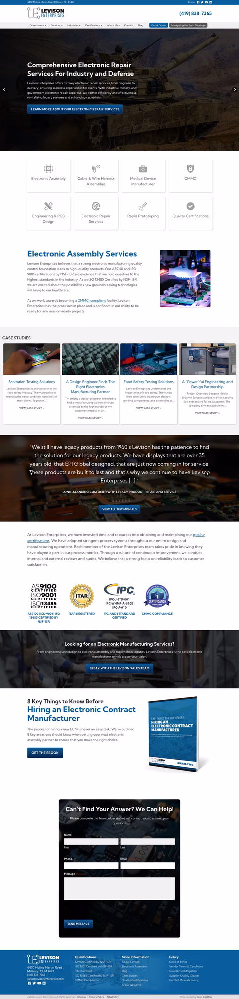 Levison-Enterprises Homepage 1440px