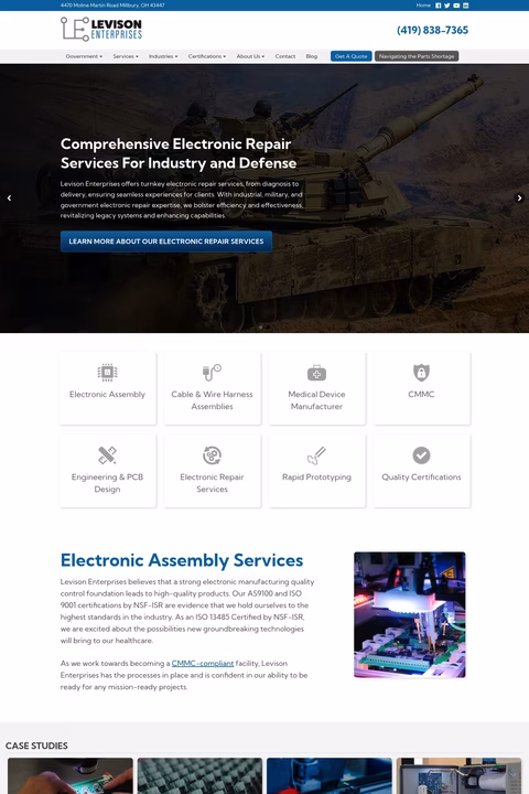 Levison-Enterprises Homepage 1440px