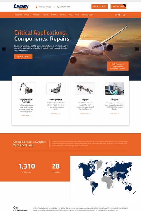 Linden-Industries Homepage 1440px