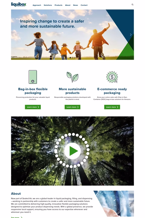 Liquibox Homepage 1440px