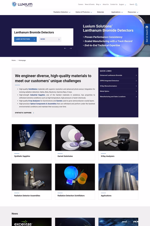 Luxium-Solutions Homepage 1440px