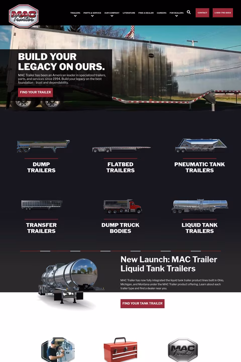 Mac-Trailer-Manufacturing Homepage 1440px