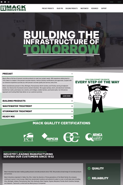 Mack-Industries Homepage 1440px