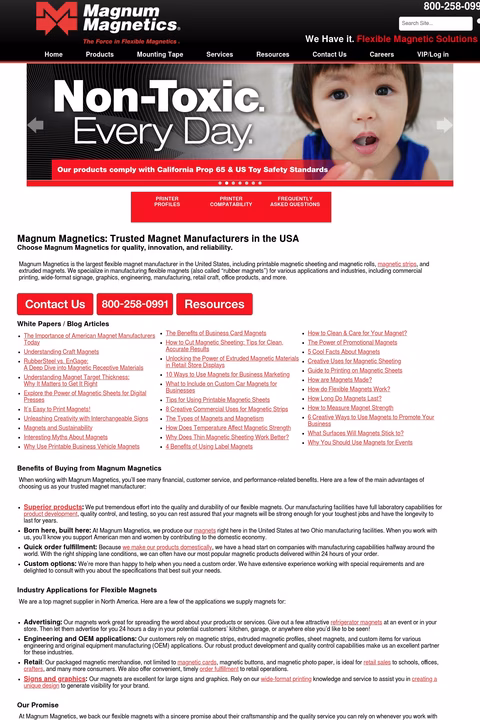 Magnum-Magnetics Homepage 1440px