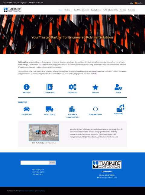 Mantaline-Corporation Homepage 1440px