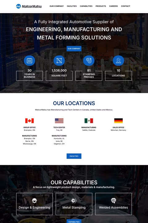 Matcor-Matsu-Group Homepage 1440px