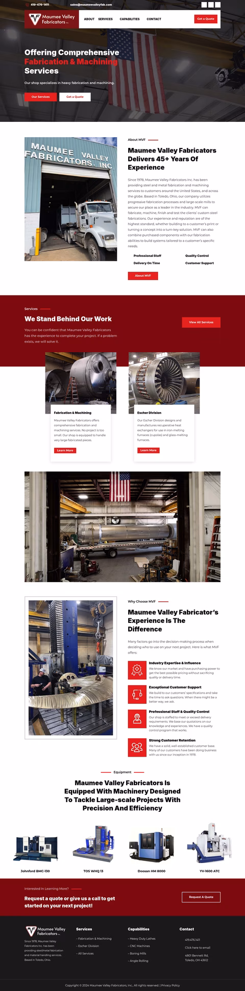 Maumee-Valley-Fabricators Homepage 1440px