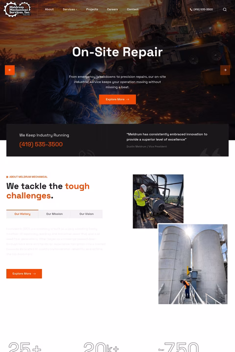 Meldrum-Mechanical-Services Homepage 1440px