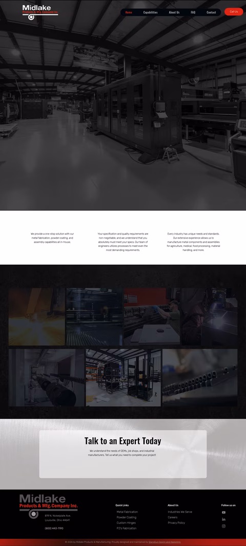 Midlake-Products-Manufacturing Homepage 1440px