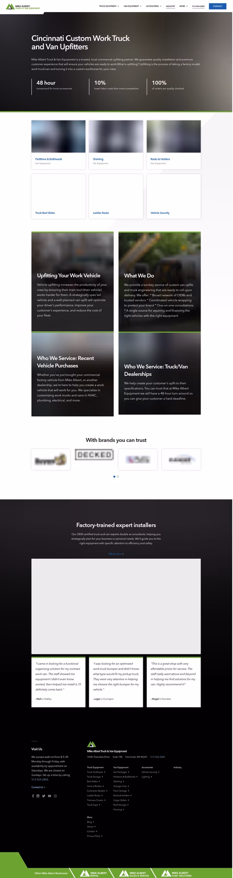Mike-Albert-Truck-Van-Equipment Homepage 1440px