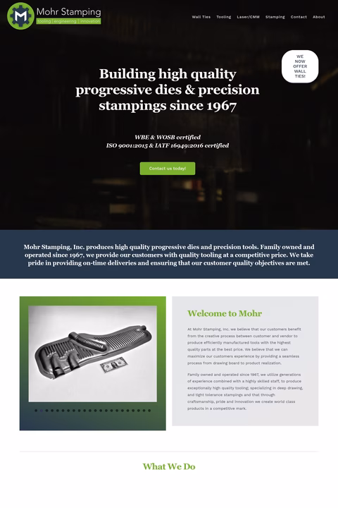 Mohr-Stamping Homepage 1440px