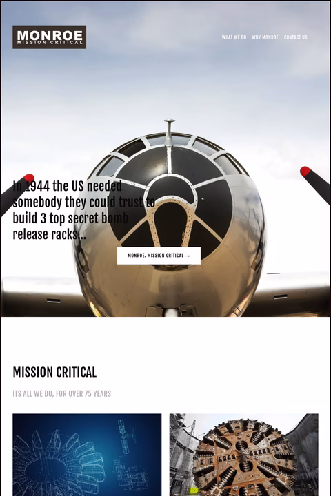 Monroe-Tool-Manufacturing Homepage 1440px