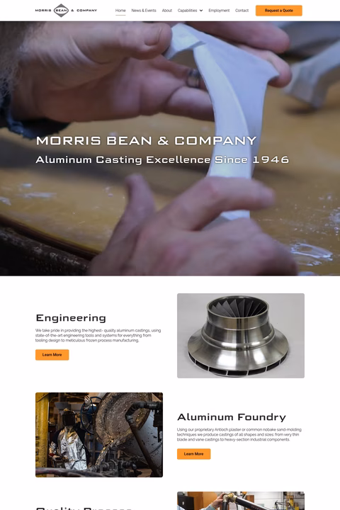 Morris-Bean-Company Homepage 1440px