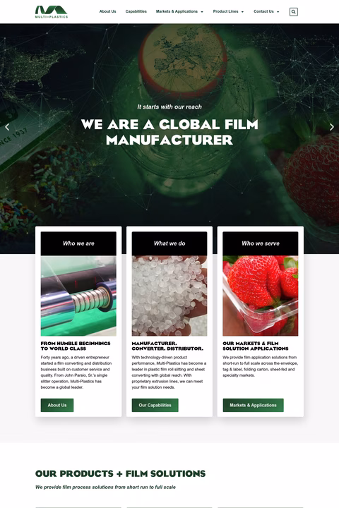 Multi-Plastics Homepage 1440px