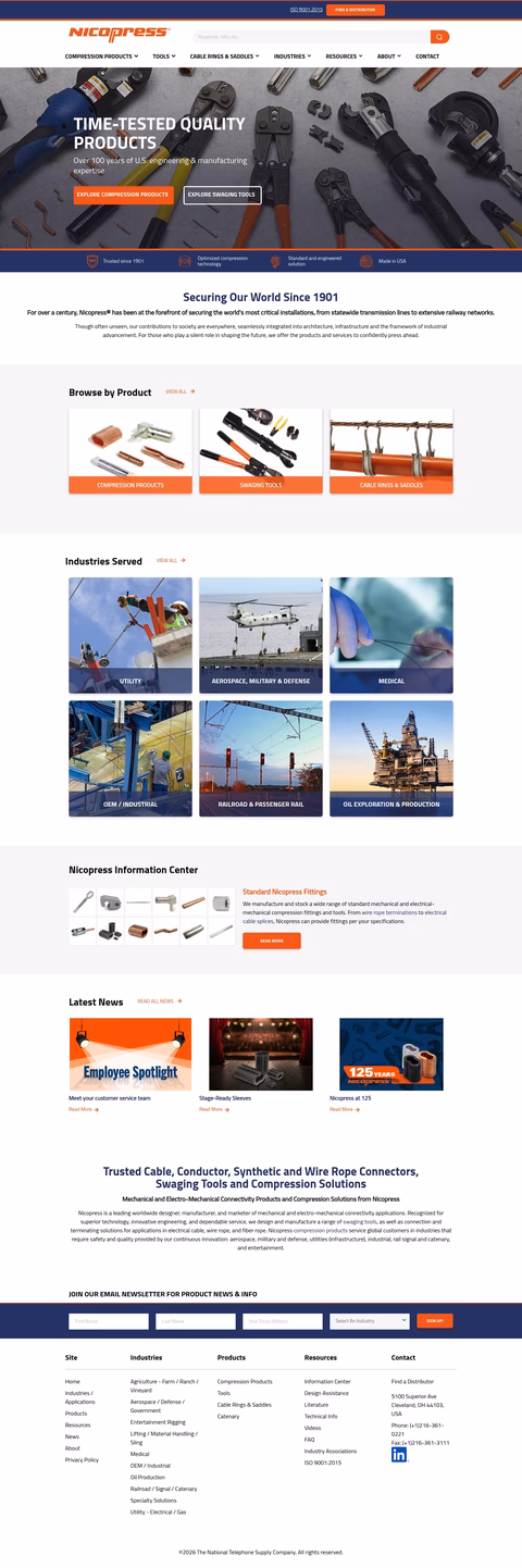 National-Telephone-Supply-Company Homepage 1440px