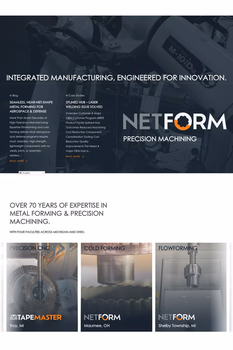 Netform Homepage 1440px