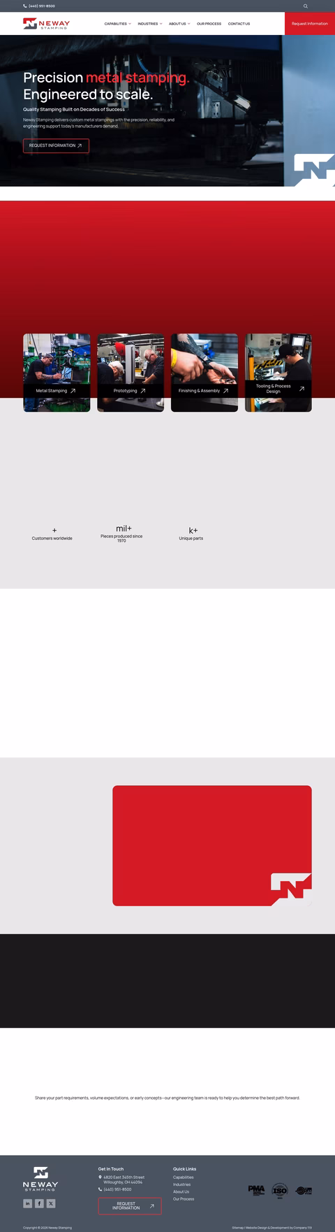 Neway-Stamping Homepage 1440px