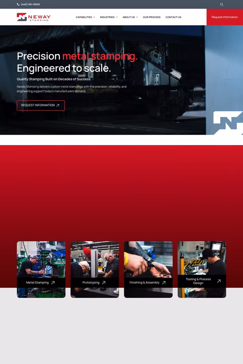 Neway-Stamping Homepage 1440px