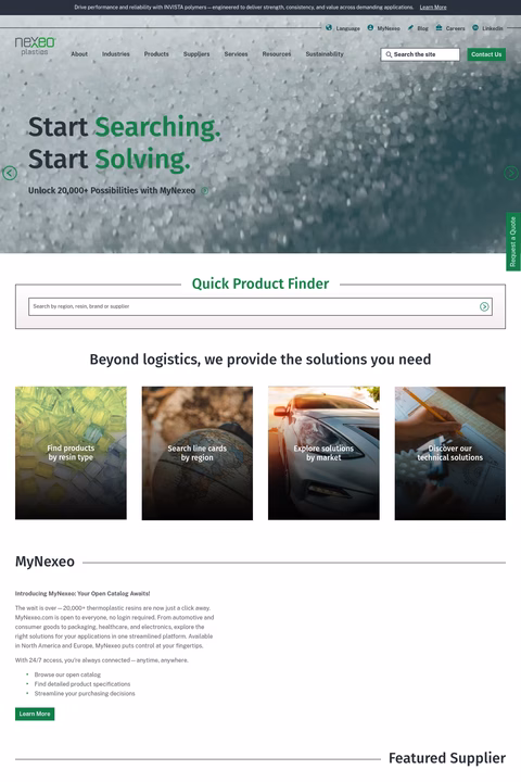 Nexeo-Plastics Homepage 1440px