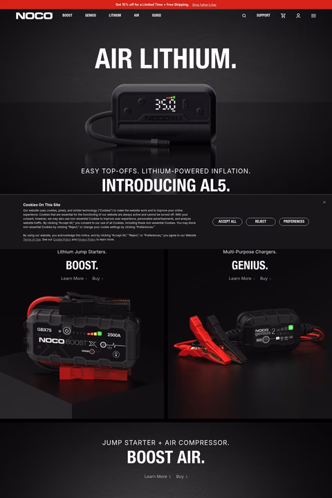 Noco Homepage 1440px