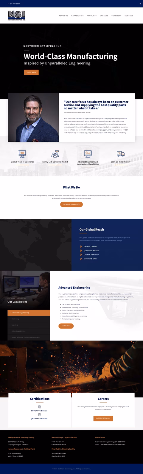 Northern-Stamping-Inc Homepage 1440px