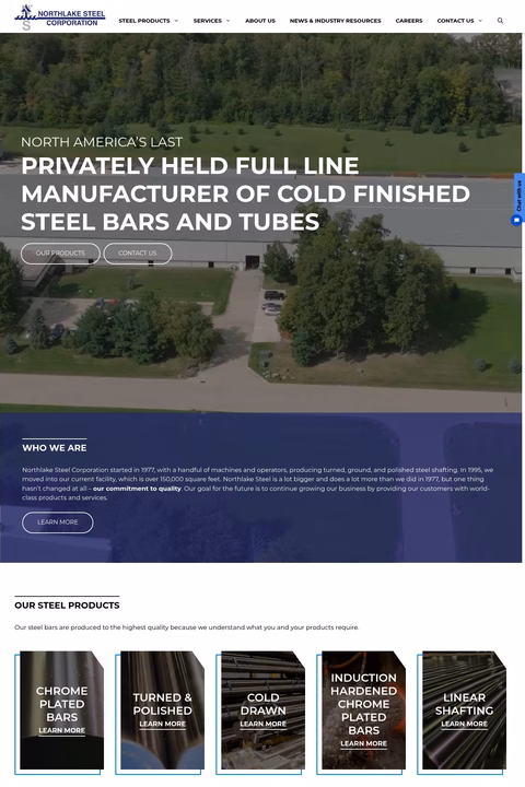 Northlake-Steel-Corporation Homepage 1440px