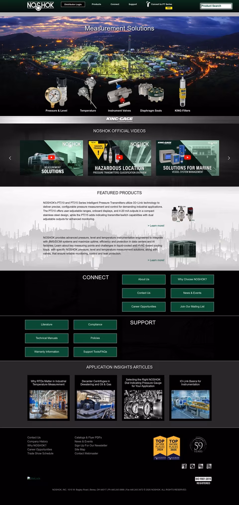 Noshok Homepage 1440px