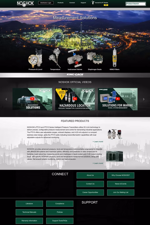 Noshok Homepage 1440px