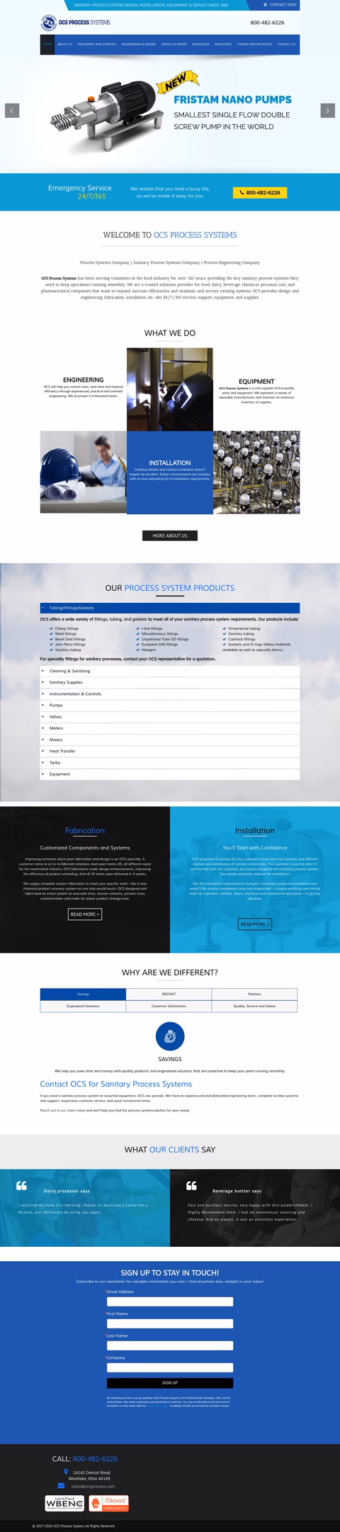 Ocs-Process-Systems Homepage 1440px