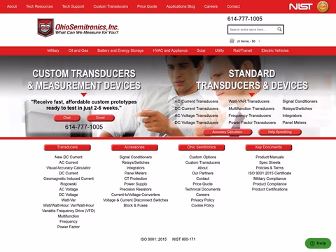 Ohio-Semitronics Homepage 1440px