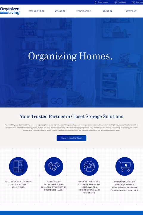 Organized-Living Homepage 1440px