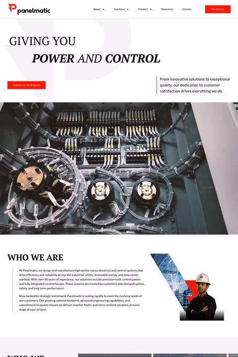 Panelmatic Homepage 1440px