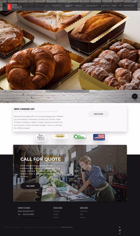 Paper-Products-Company Homepage 1440px