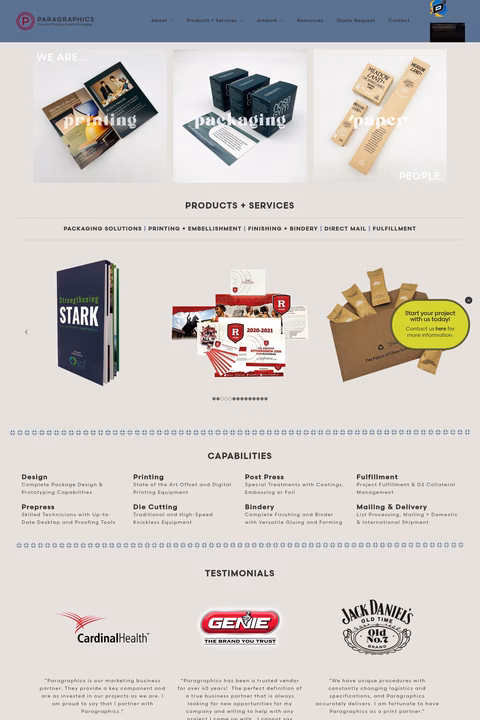 Paragraphics Homepage 1440px