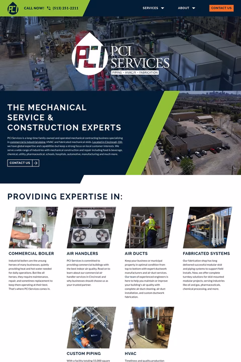 Pci-Services Homepage 1440px