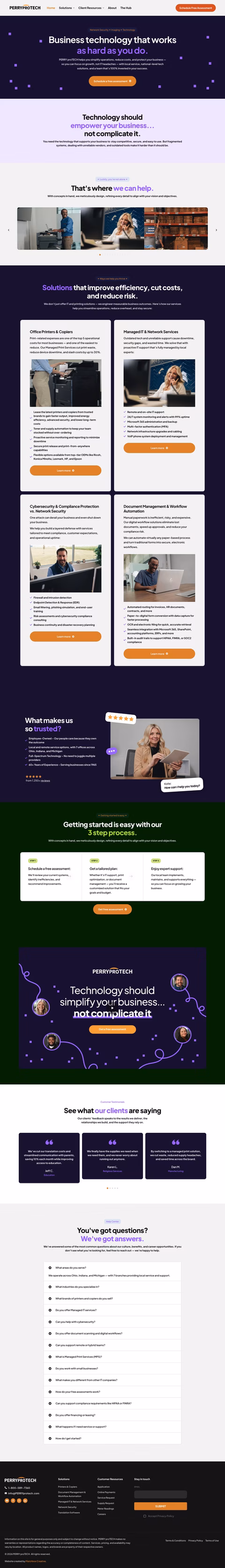 Perry-Protech Homepage 1440px