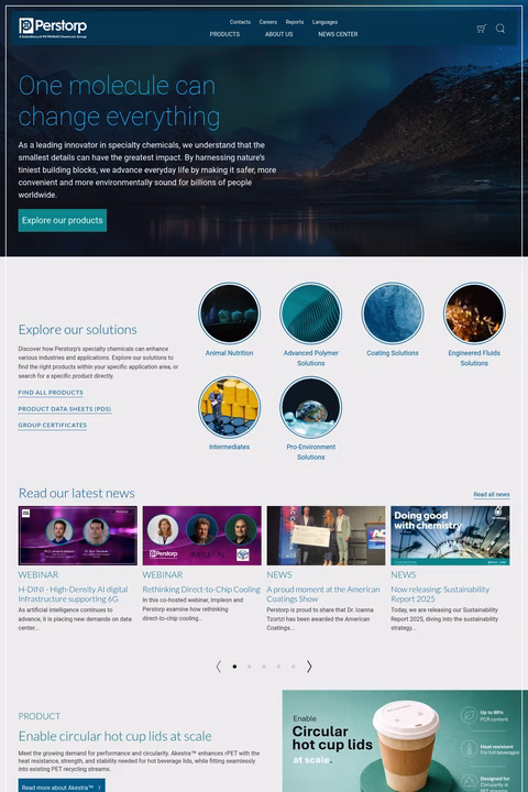 Perstorp Homepage 1440px