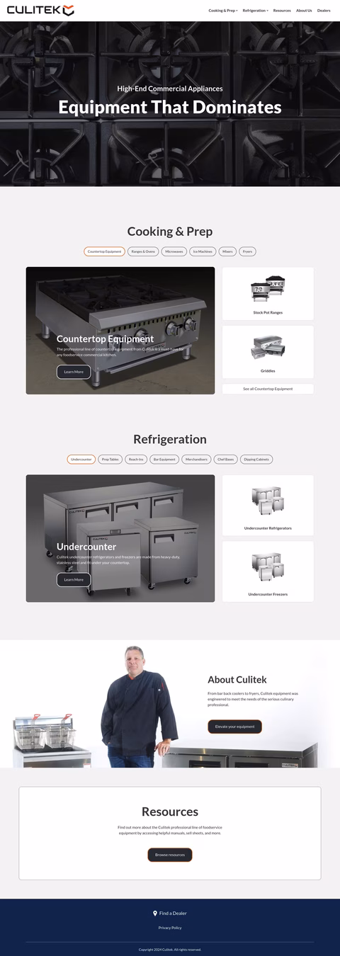 Culitek Equipment Homepage 1440px