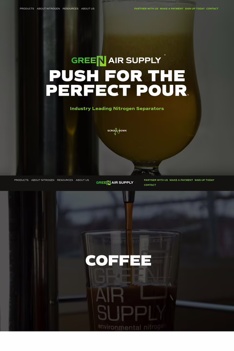 Green Air Supply Homepage 1440px