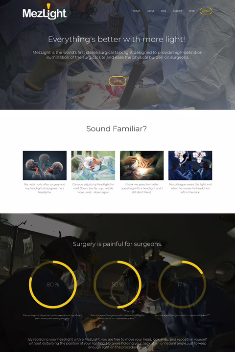 Mezlight Homepage 1440px