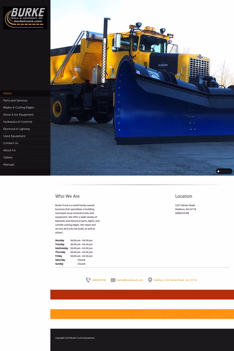 Burke Truck Equipment Homepage 1440px