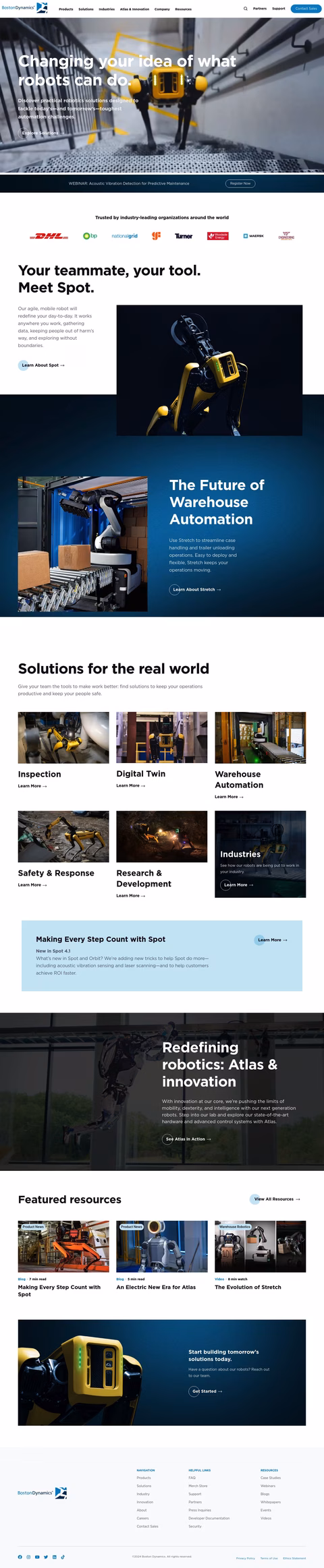 Boston Dynamics Homepage 1440px