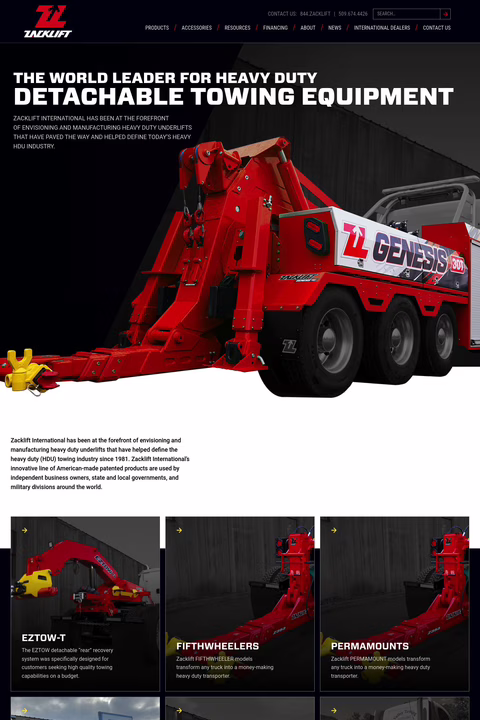 Zacklift Homepage 1440px