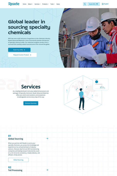 Reade Homepage 1440px