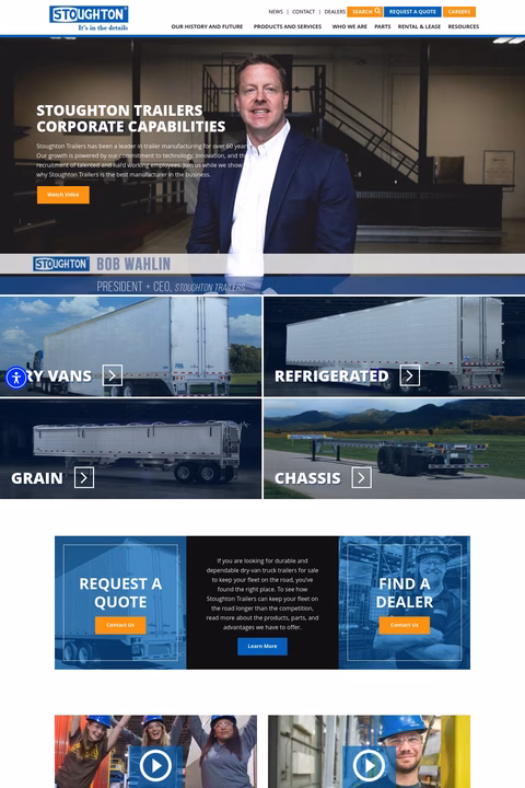 Stoughton Trailers Homepage 1440px