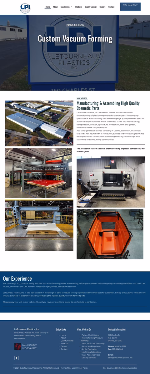 Letourneau Plastics Inc Homepage 1440px