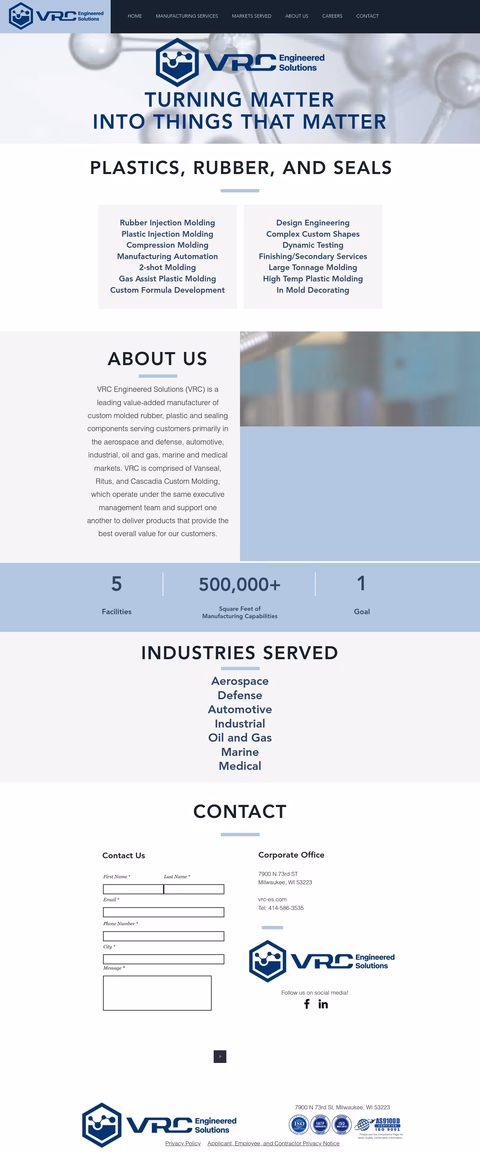 Vrc Engineered Solutions Homepage 1440px