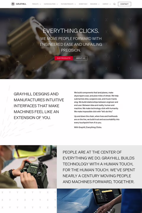 Grayhill Inc Homepage 1440px