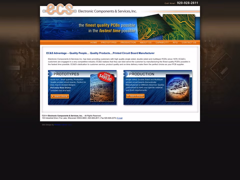 Electronic Components Services Homepage 1440px